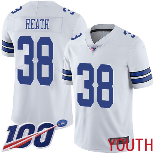 Youth Dallas Cowboys Limited White Jeff Heath Road #38 100th Season Vapor Untouchable NFL Jersey->women nfl jersey->Women Jersey